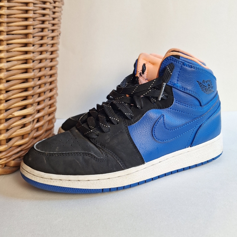 AIR JORDAN 1 Retro High BG Nike High-Top Sneakers Sz 7 Hyper Cobalt VGC - Picture 2 of 7
